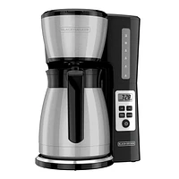 BLACK+DECKER Black 12 Cup Drip Coffee Maker, Black/Silver, CM2046SC