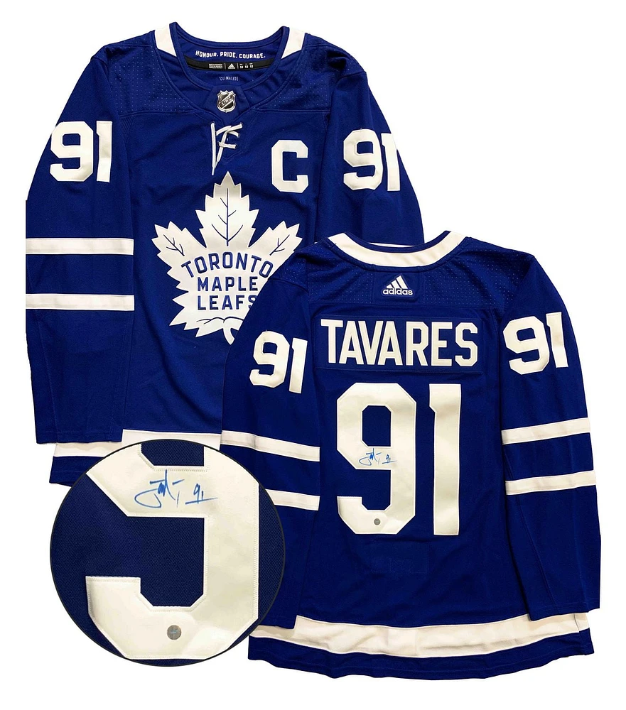 John Tavares Signed Jersey Toronto Maple Leafs Blue Pro Adidas with "C"