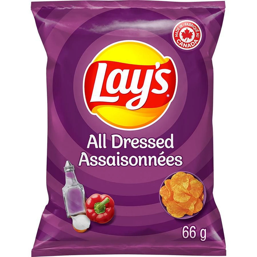 Lay's All Dressed flavoured potato chips, 66g
