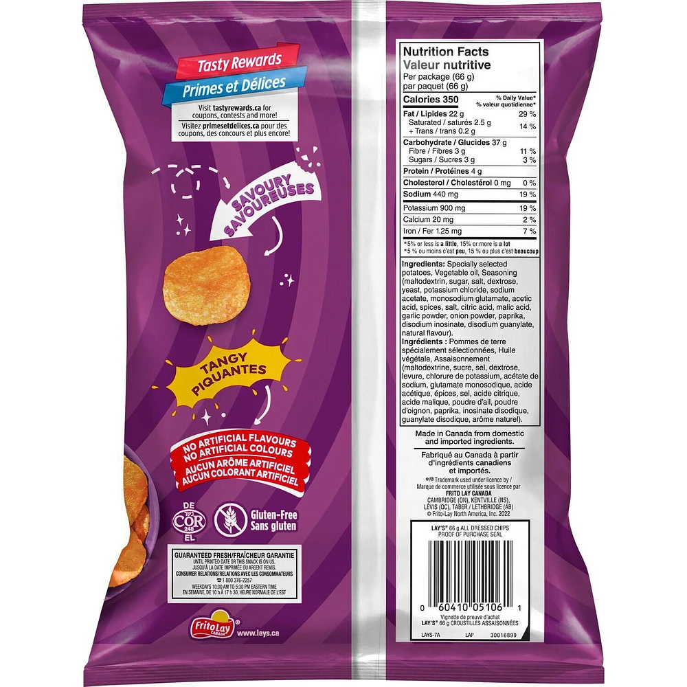 Lay’s Croustilles assaisonnées Assaisonnées 66g