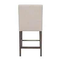 CorLiving Laura Fabric Upholstered Counter Height Bar Stools with High Backs – High Back Island Chairs, Kitchen Stools, Countertop Barstools, and Counter Chairs for Breakfast Bar