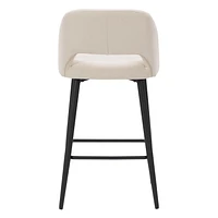 CorLiving Talia 26" Luxe Velvet Upholstered Barstool with Metal Legs