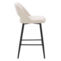 CorLiving Talia 26" Luxe Velvet Upholstered Barstool with Metal Legs