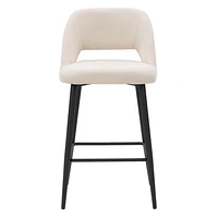 CorLiving Talia 26" Luxe Velvet Upholstered Barstool with Metal Legs