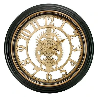 kieragrace Gears Wall Clock, 20-Inch, 2-Inch Deep, Bronze Finish