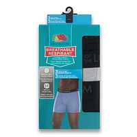 Fruit of the Loom Men's Breathable Boxer Brief, 3-pack