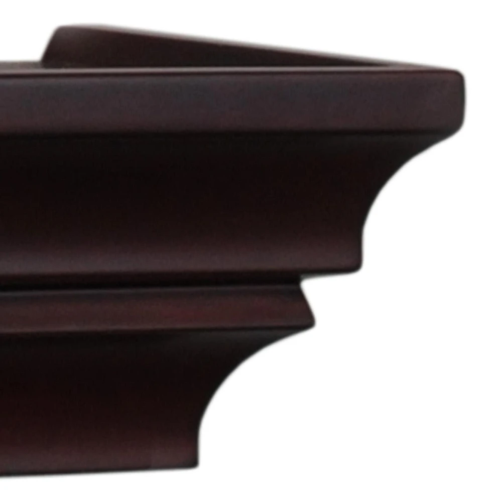 kieragrace Madison Contoured Floating Wall Ledge & Shelf, 16-Inch, Espresso