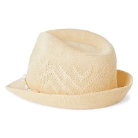 George Girls' Straw Fedora