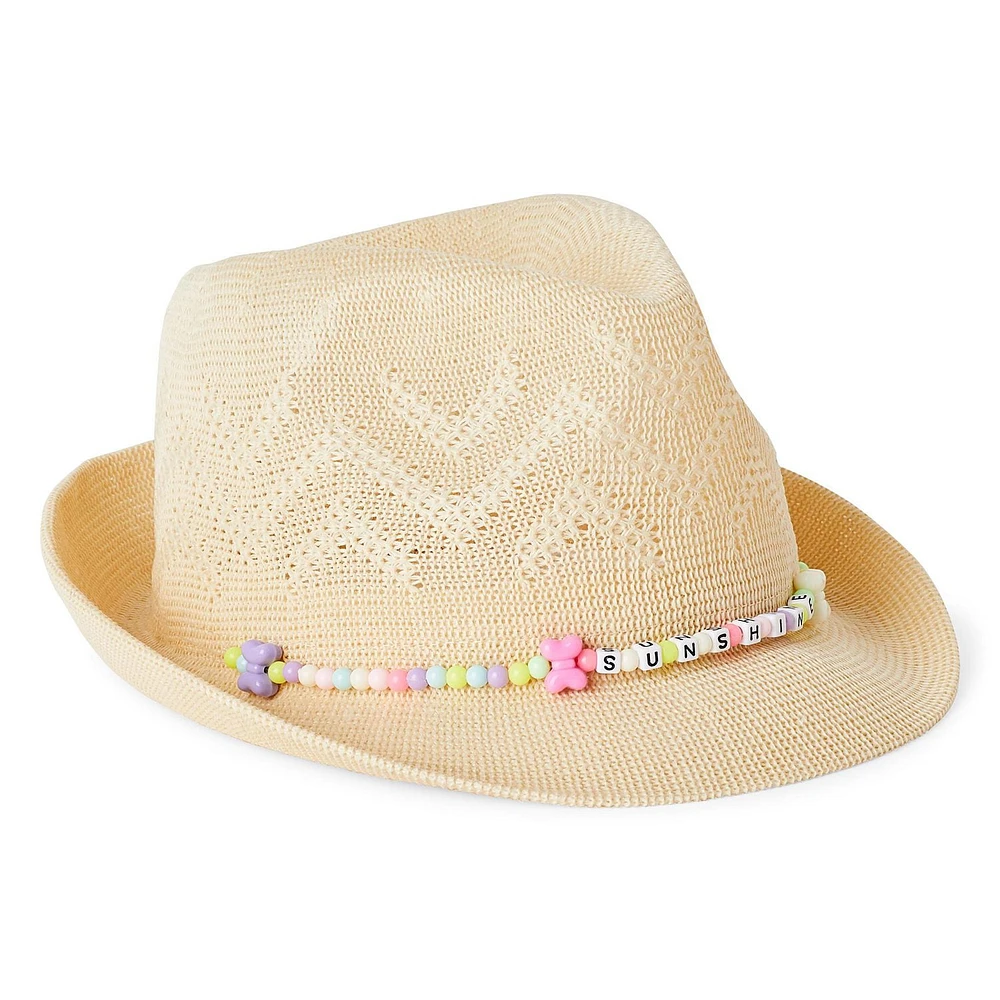 George Girls' Straw Fedora