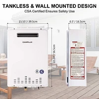 Camplux Pro Natural Gas Tankless Water Heater,6.86 GPM Outdoor Natural Gas Water Heater with Advanced High Capacity Flow Control,Residential Natural Gas Water Heater for 3-4 Persons Whole House Use