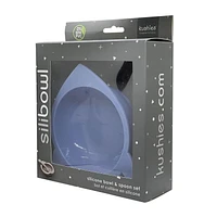 Kushies Silibowl - Silicone Suction Bowls and Spoon Set for Baby - BPA-free - Mineral Blue