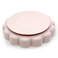 Kushies Sililion - Silicone Suction Plate, Divided Plate, Baby Toddler Plate, BPA Free, Microwave Dishwasher Safe Suction Dish - Pink