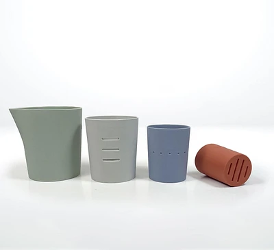 KU Silistack tasses empilables en silicone pour le bain Multi