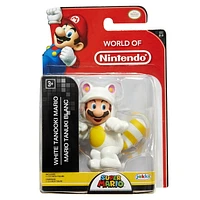 Nintendo Tanooki Mario White 2.5" Limited Articulation Figure