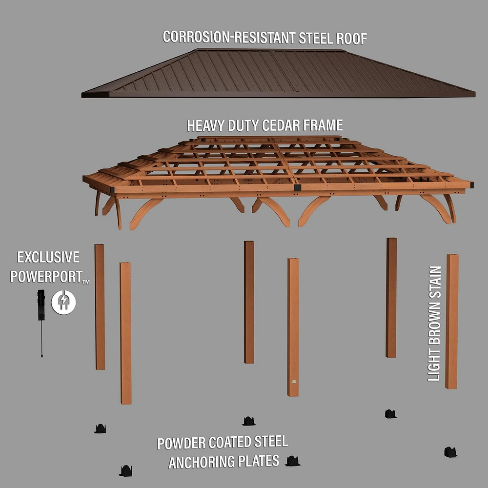 Backyard Discovery 20' X 12' Barrington Gazebo/Carport