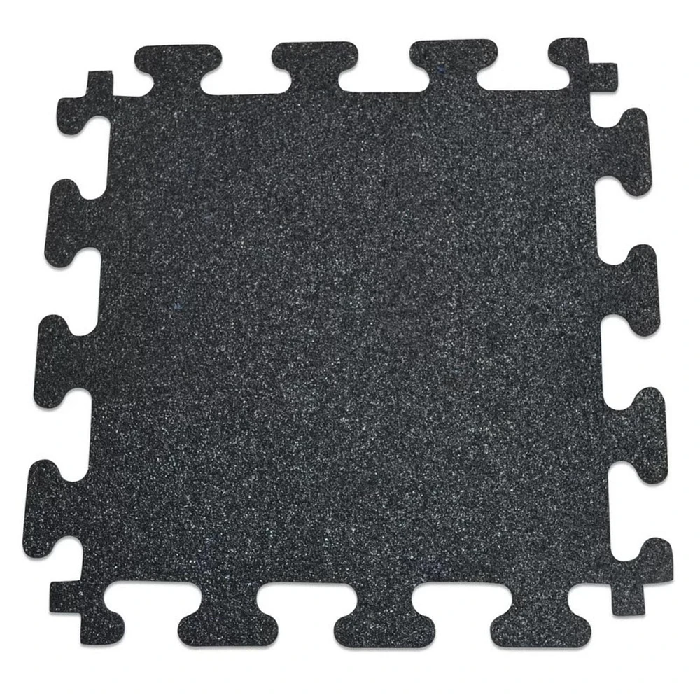 Titan Tile Black 18 in. x 18 in. Rubber Tile Flooring (6-Pack)