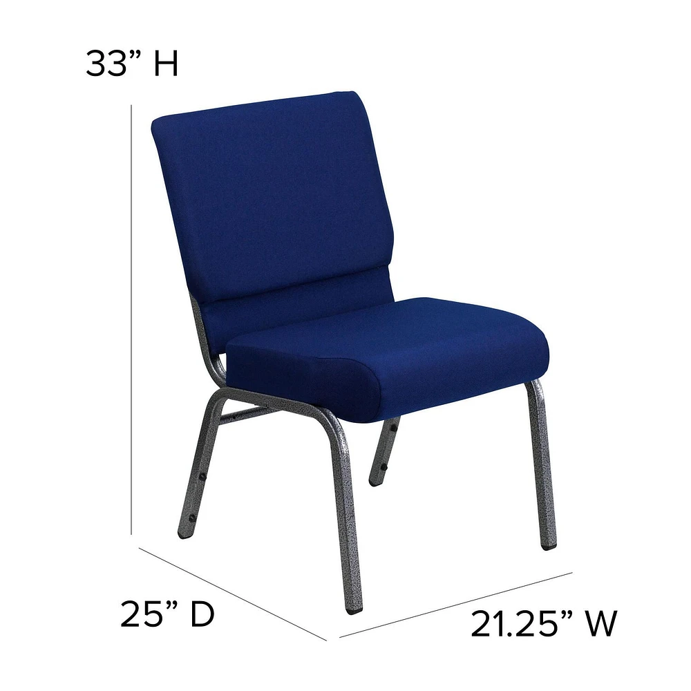 Flash Furniture Hercules Series Navy Blue Fabric Stacking Church Chair