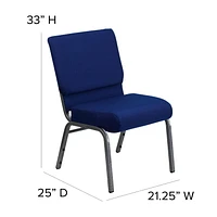 Flash Furniture Hercules Series Navy Blue Fabric Stacking Church Chair