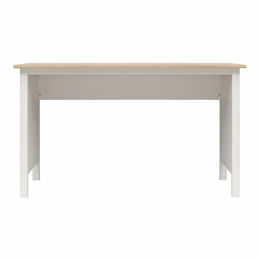 Versa 70" Wide Workbench, White and Weathered Oak