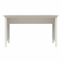 Versa 70" Wide Workbench, White and Weathered Oak