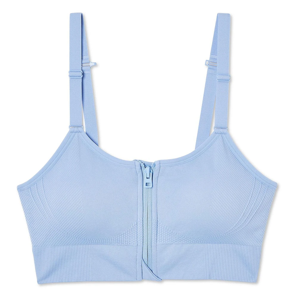 Athletic Works Women's Zipper Bra