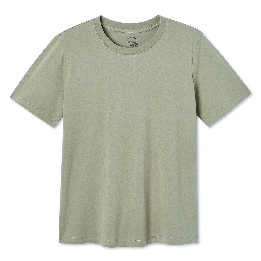 T-shirt à encolure ras du cou George pour femmes Tailles TP–TTG