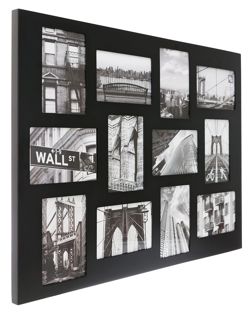 Kiera Grace Napa Hanging Collage Photo Frame - 18.5" x 24", Fits 12 - 4" x 6" Photos, Black