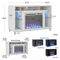 Lumina Fireplace TV Stand for TVs up to 48
