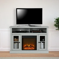 Chicago Electric Fireplace TV Console for TVs up to a 50", Dove Gray