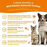 Zesty Paws Pure Wild Alaskan Salmon Oil Cat and Dog Fish Oil Supplement