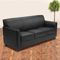 HERCULES Diplomat Series Black Leather Sofa