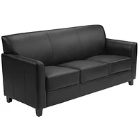 HERCULES Diplomat Series Black Leather Sofa