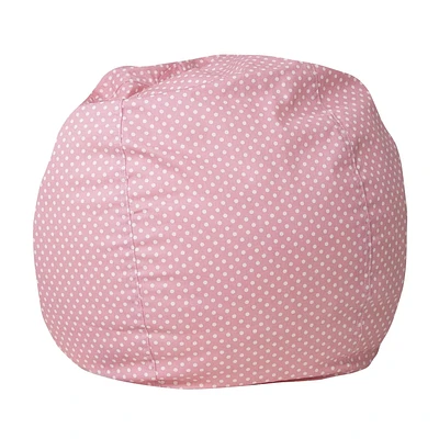 Small Light Pink Dot Kids Bean Bag Chair