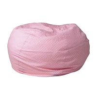 Oversized Light Pink Dot Bean Bag Chair