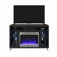 Lumina Fireplace TV Stand for TVs up to 48", Black Oak