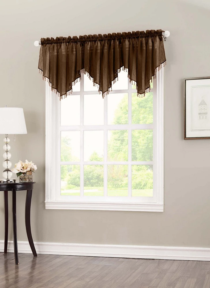 918 Voile Beaded Valance