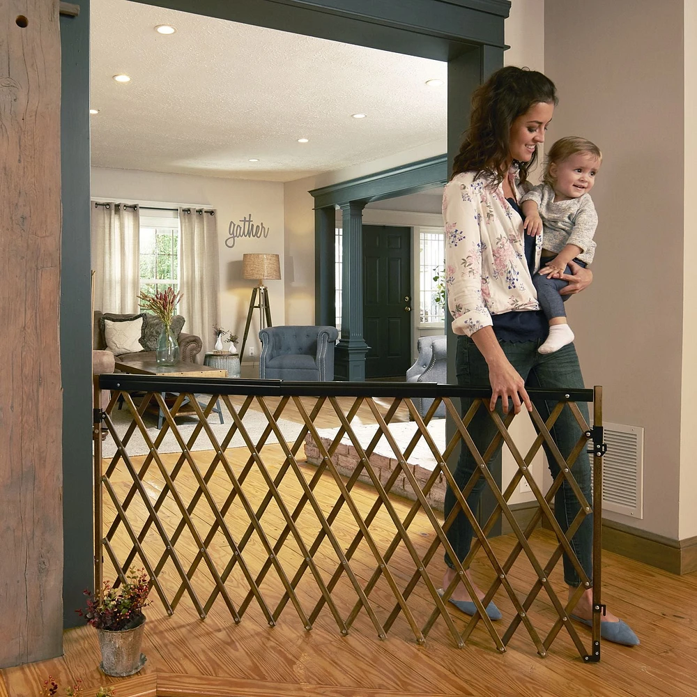 Evenflo Expansion Walk-Thru Room Divider Baby Gate Farmhouse Collection