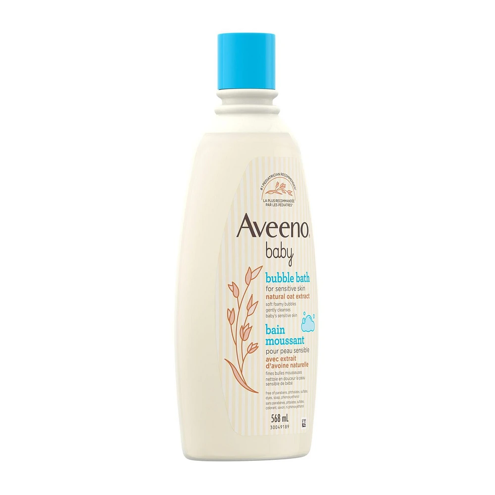 Aveeno Baby Bubble Bath - Baby Skin Care Product - Sensitive Skin Cleanser - Hypoallergenic - 568 mL, 568 ML