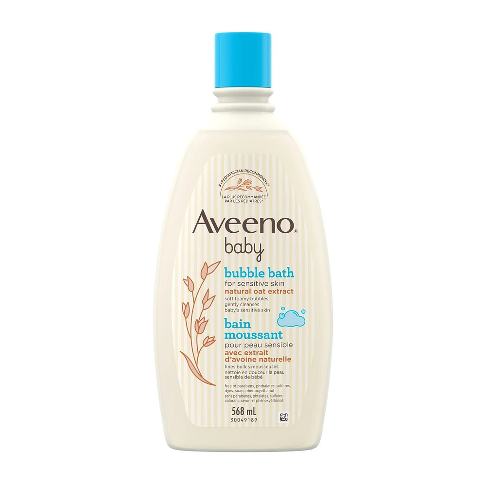 Aveeno Baby Bubble Bath - Baby Skin Care Product - Sensitive Skin Cleanser - Hypoallergenic - 568 mL, 568 ML