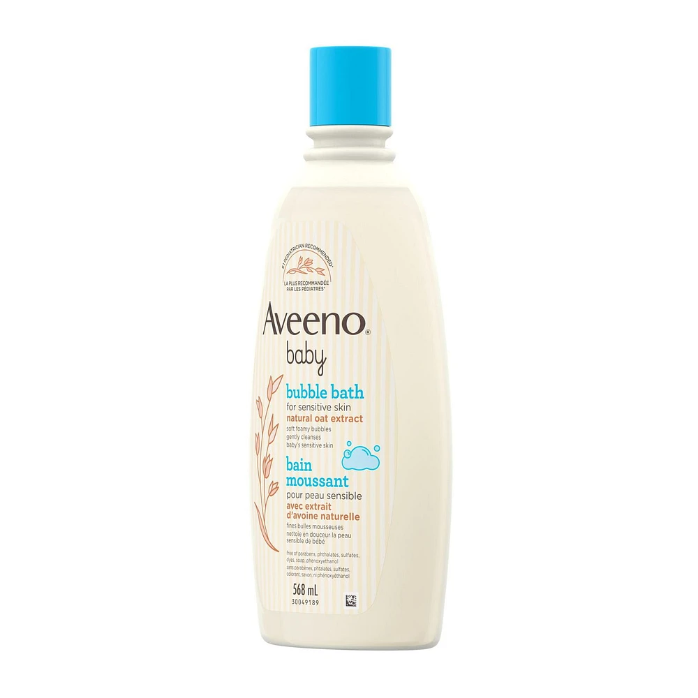 Aveeno Baby Bubble Bath - Baby Skin Care Product - Sensitive Skin Cleanser - Hypoallergenic - 568 mL, 568 ML