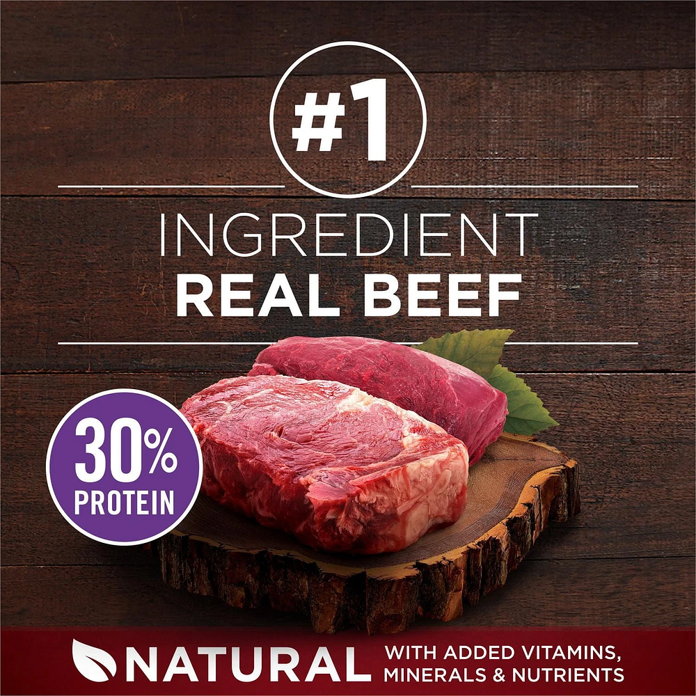 Purina ONE Véritable Instinct Boeuf et Bison, Nourriture Sèche pour Chiens 6,8-12,4 kg