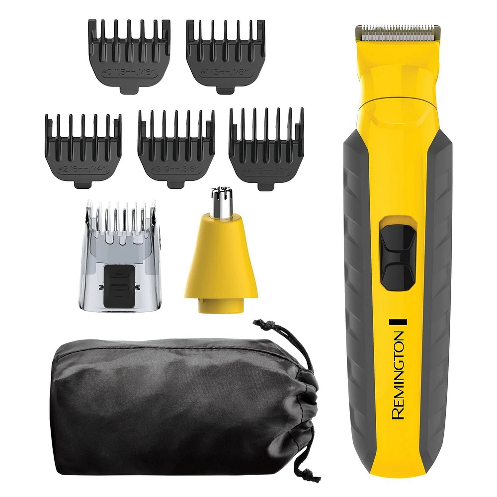 REMINGTON® Virtually Indestructible All-in-One Grooming Kit, Yellow, PG6856CDN, Durability Guaranteed