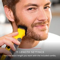 REMINGTON® Virtually Indestructible All-in-One Grooming Kit, Yellow, PG6856CDN, Durability Guaranteed