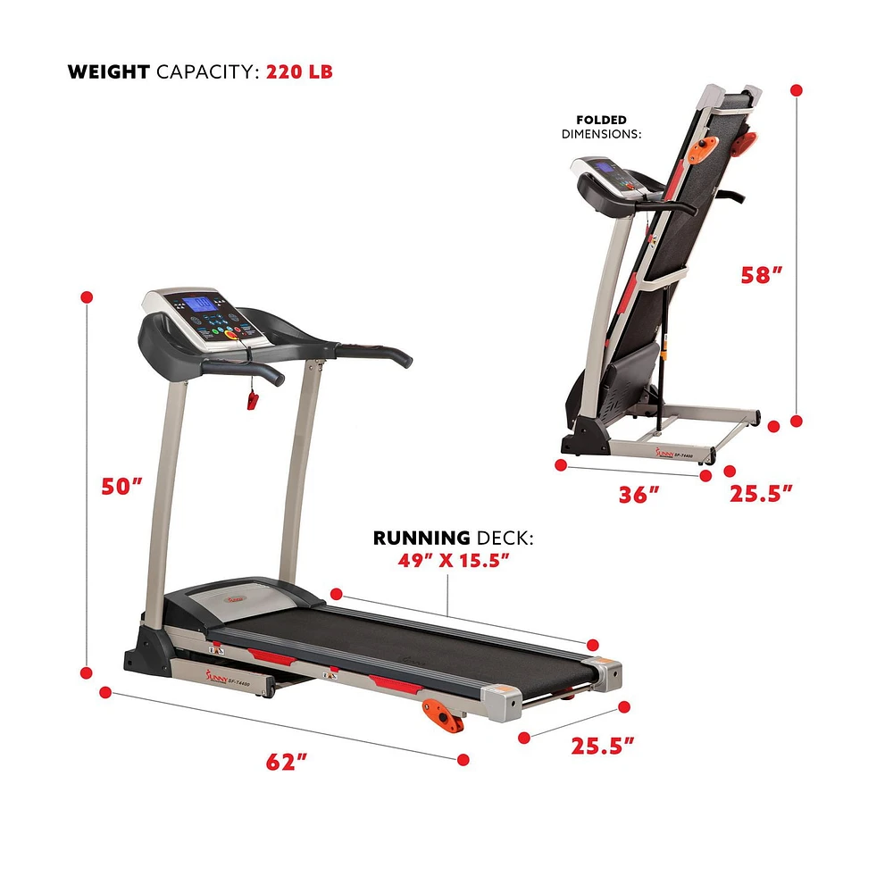 Sunny Health & Fitness SF-T4400 Treadmill