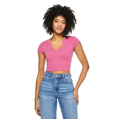 T-shirt sans coutures No Boundaries pour femmes Tailles TP–TTG