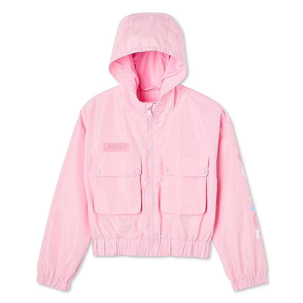 Justice Girls' Short Windbreaker