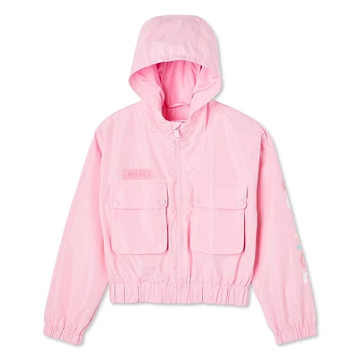 Justice Girls' Short Windbreaker