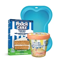 Pooch Cake Basic Starter Pack Plus - Peanut Butter Cake Mix and Peanut Butter Ice Cream Mix