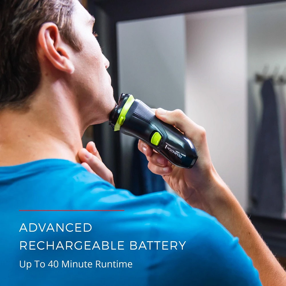 REMINGTON® UltraStyle Rechargeable Rotary Shaver, PR1320ADN, 40 Minutes of Cordless Runtime