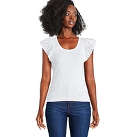 T-shirt à manches évasées George pour femmes Tailles TP–TTG